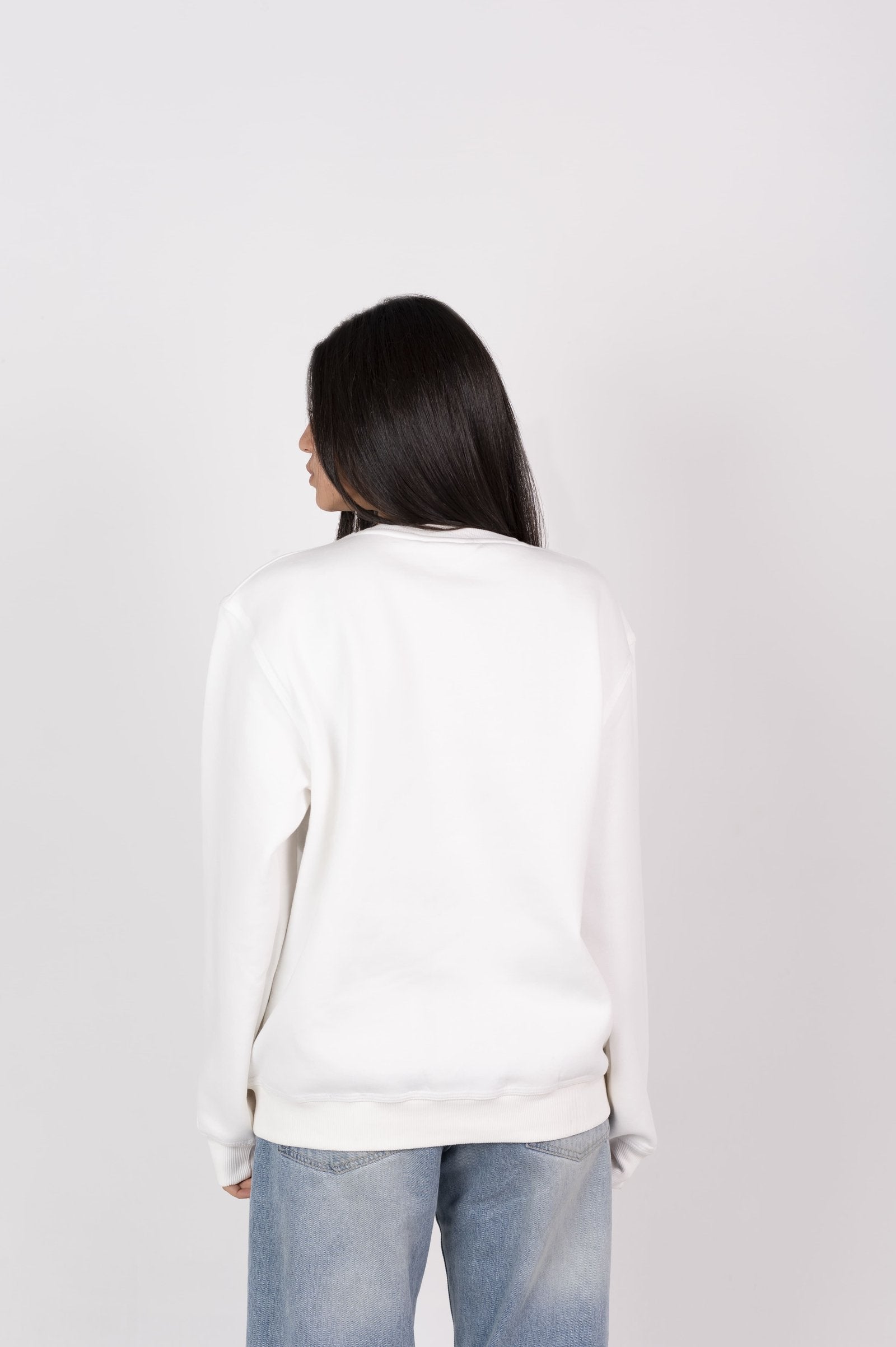 Women’s White Basic Crewneck