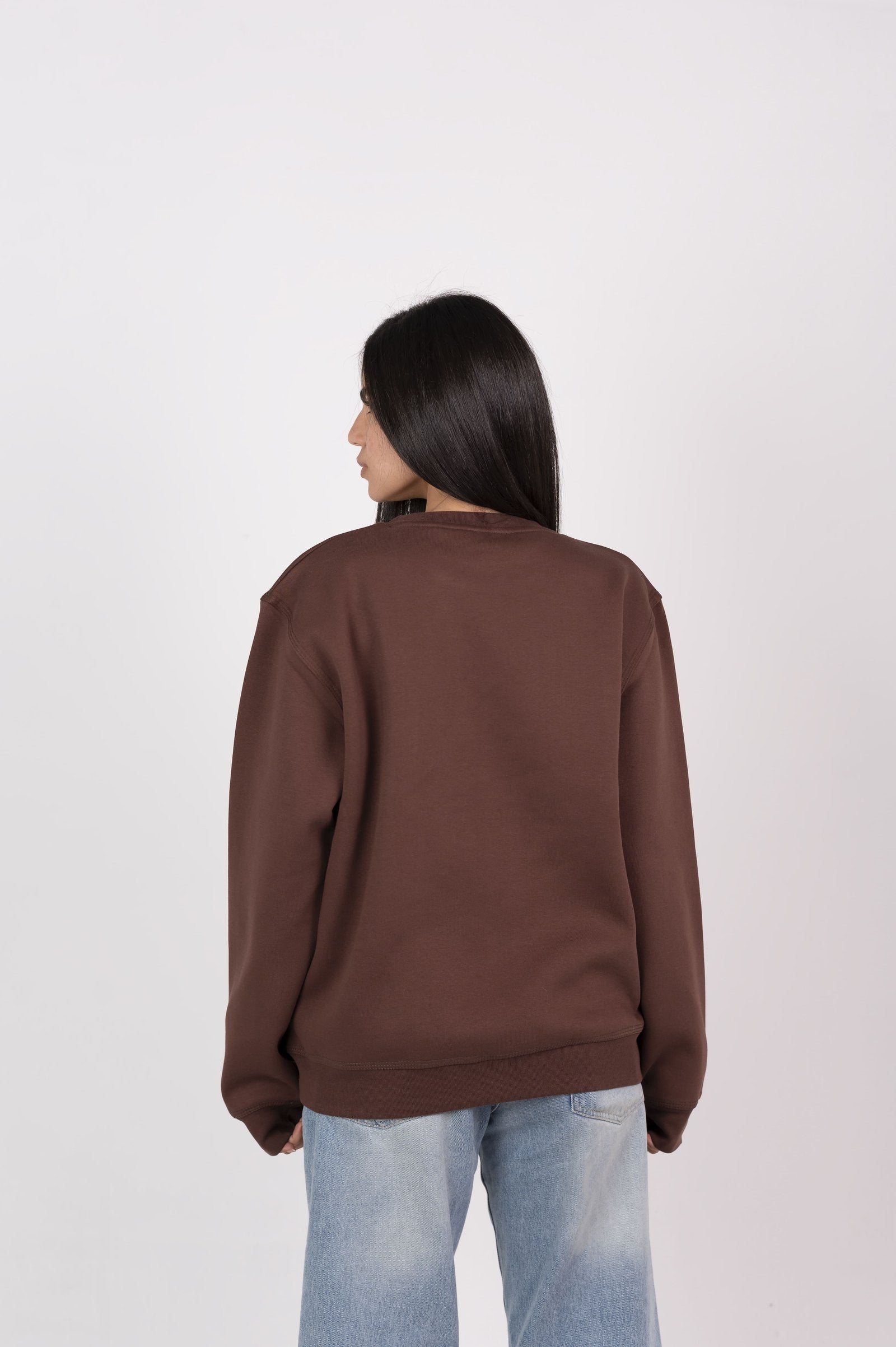 Women’s Brown Basic Crewneck