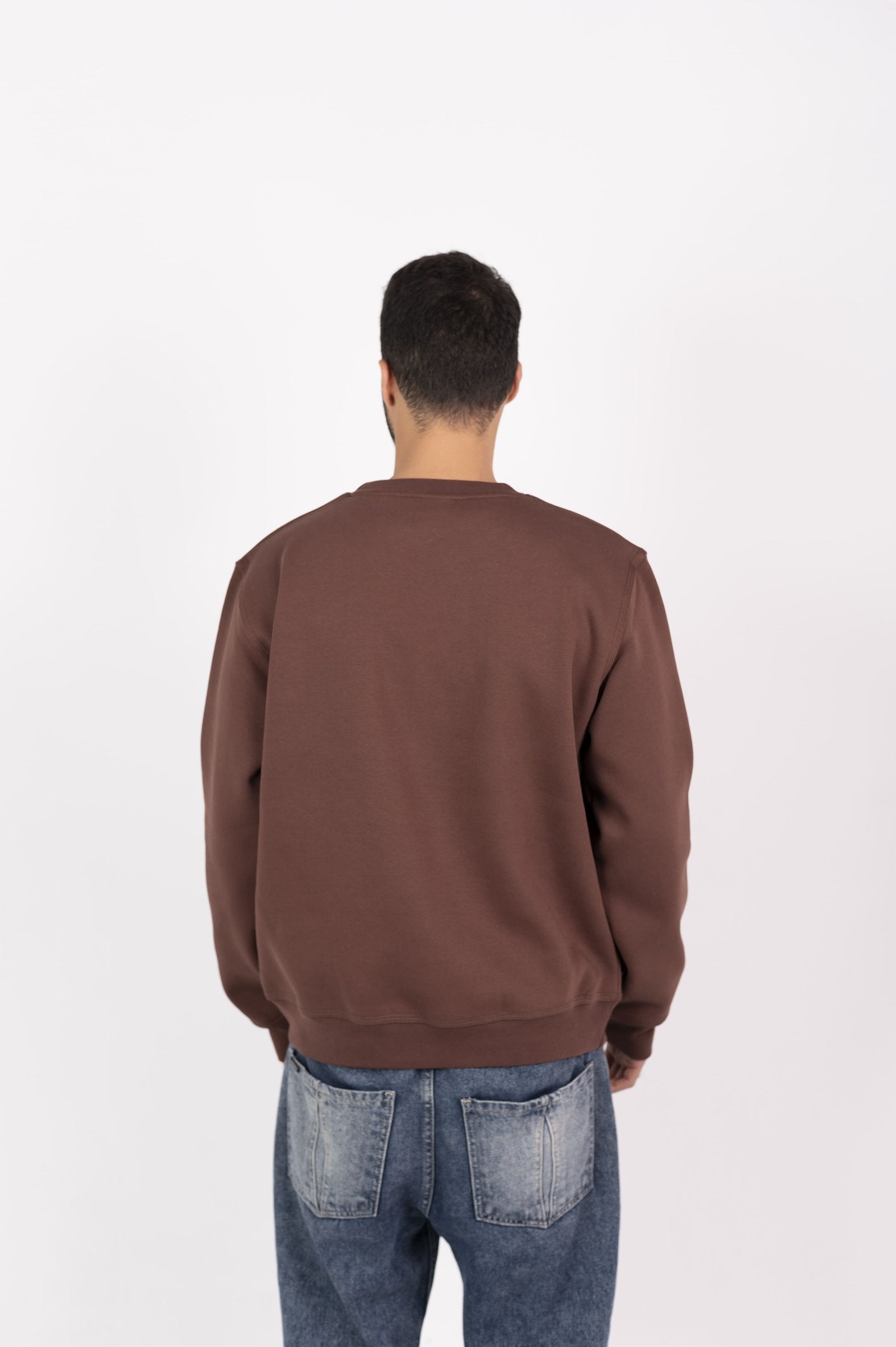 Men’s Brown Basic Crewneck