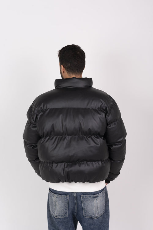 Men’s Leather Puffer Jacket