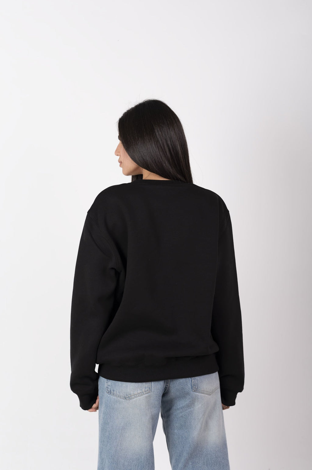 Women’s Black Basic Crewneck