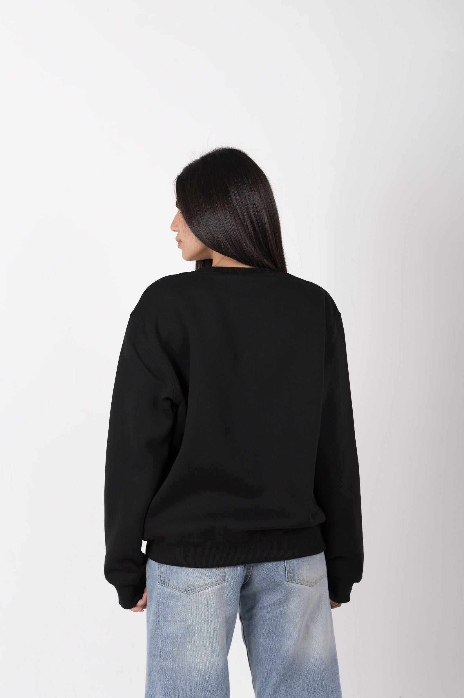 Women’s Black Basic Crewneck