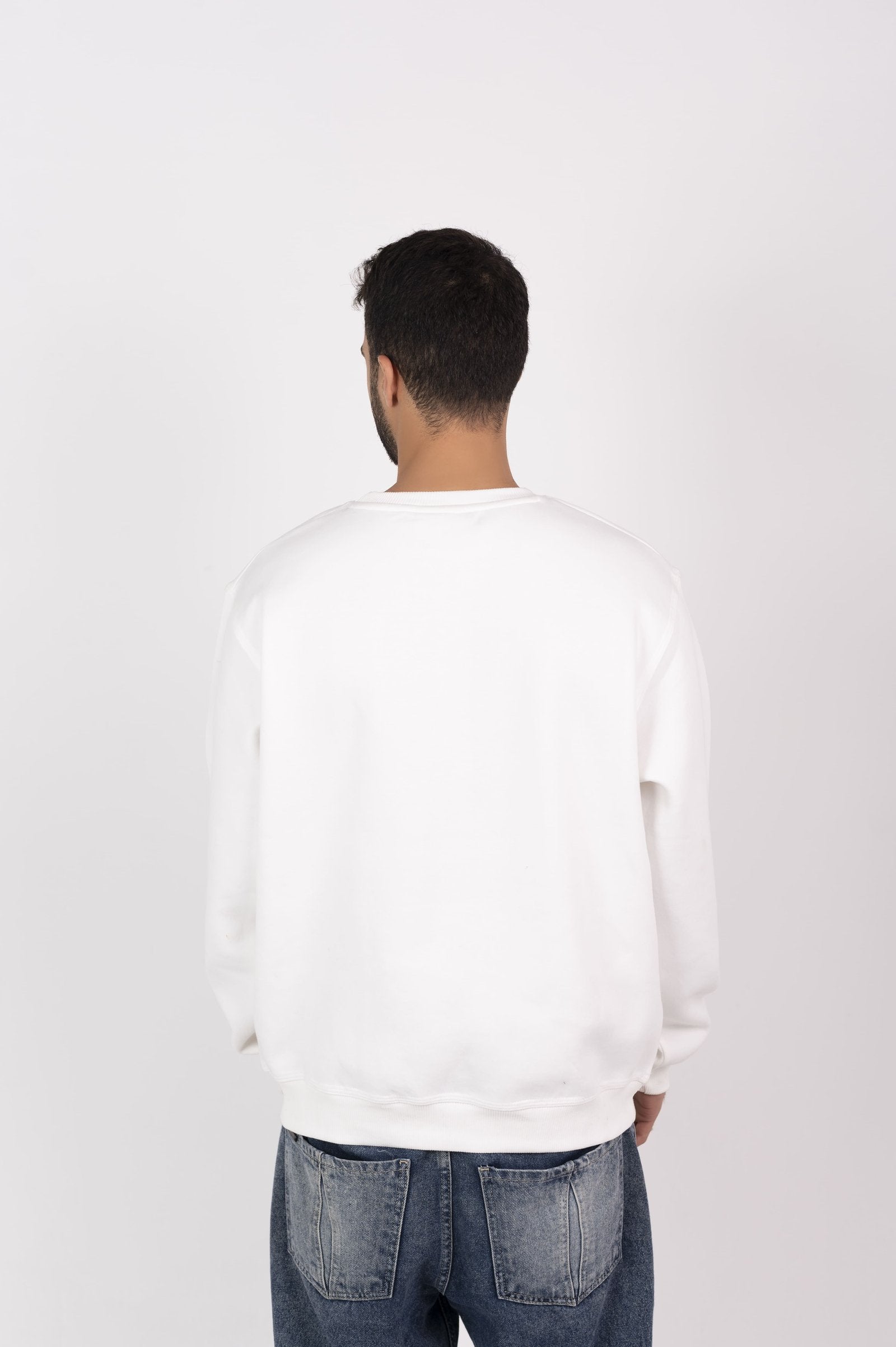 Men’s White Basic Crewneck