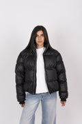 Women’s Leather Puffer Jacket