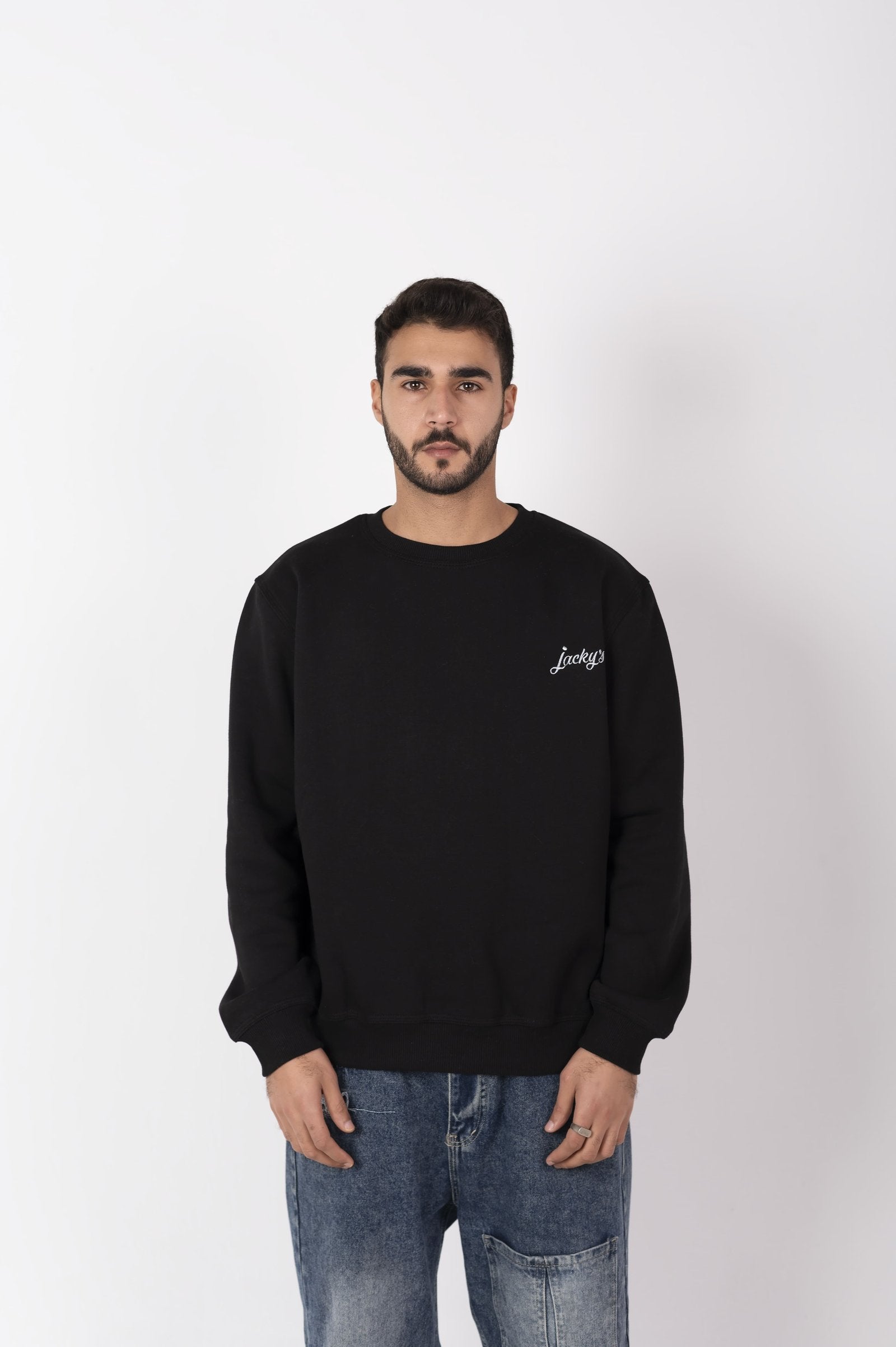 Men’s Black Basic Crewneck