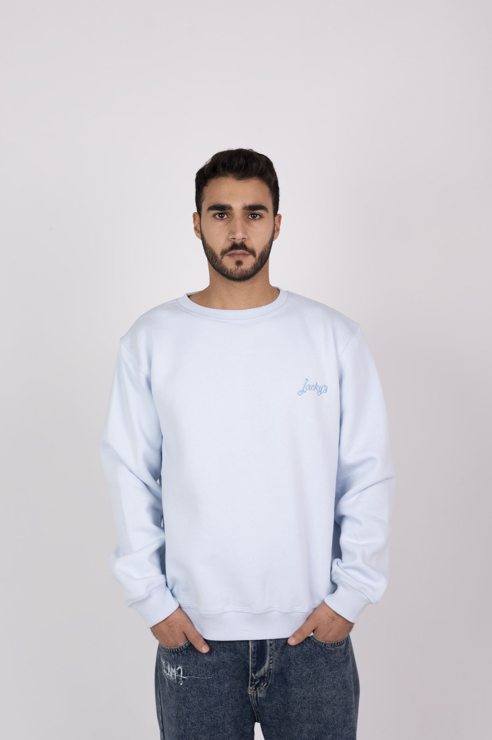 Men’s Baby Blue Basic Crewneck
