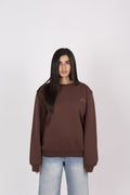 Women’s Brown Basic Crewneck