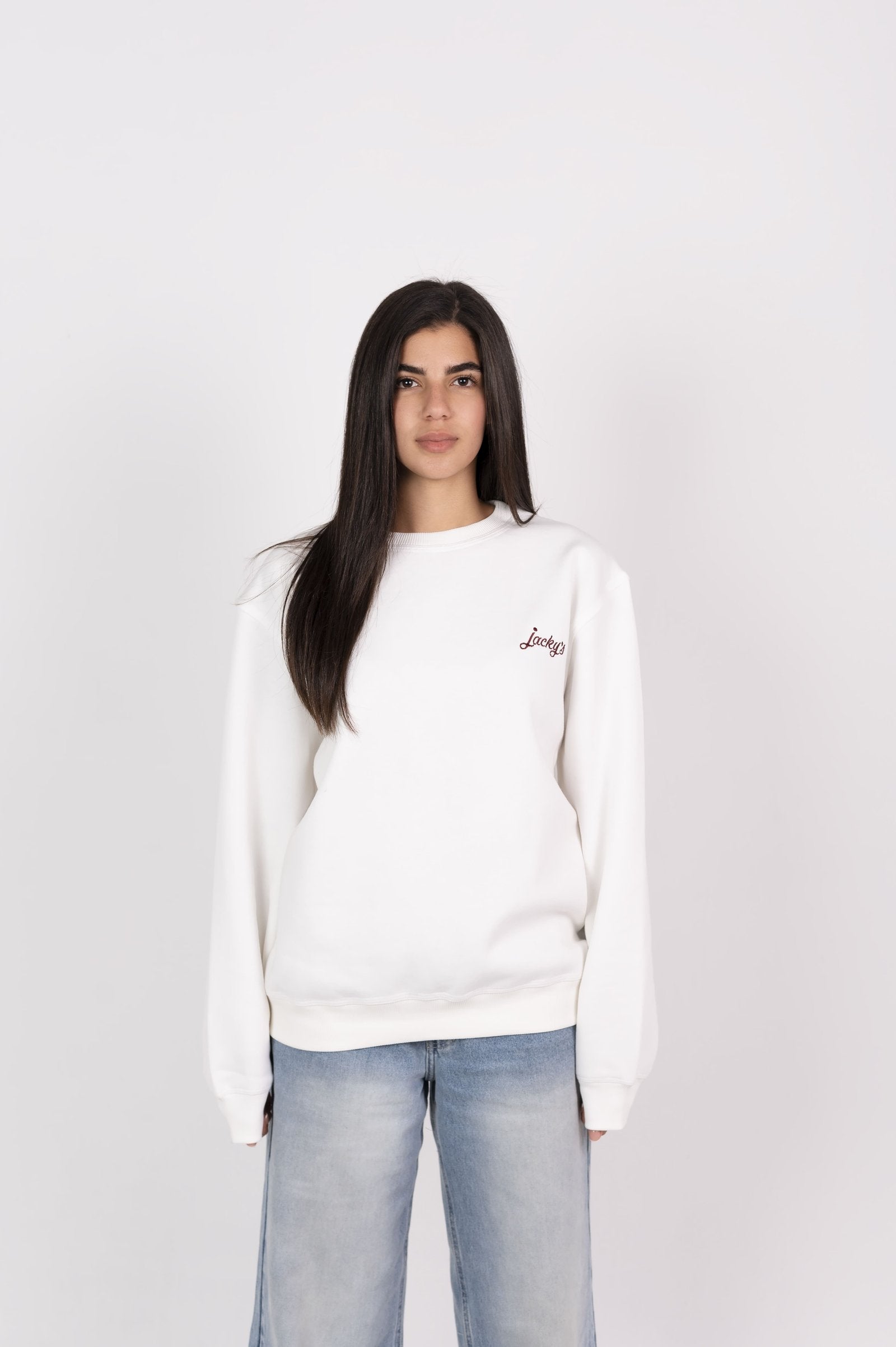 Women’s White Basic Crewneck