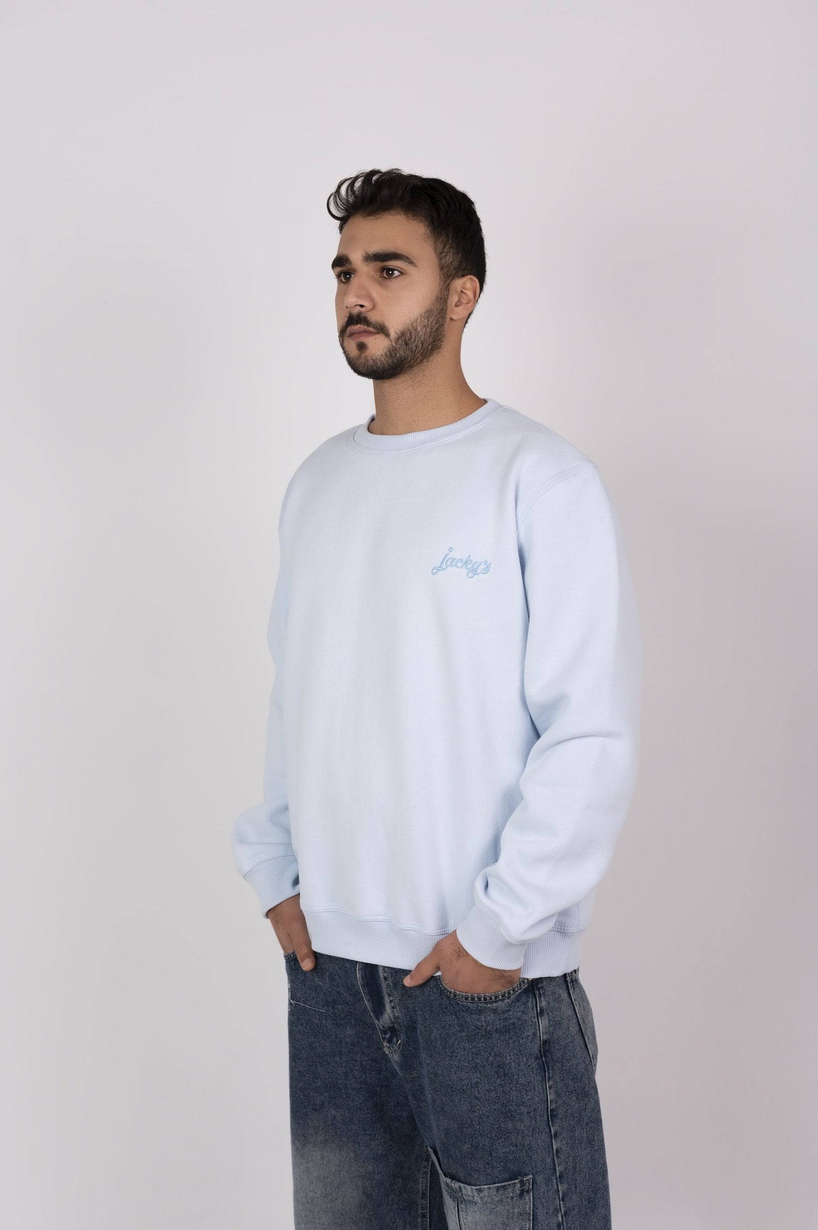 Men’s Baby Blue Basic Crewneck