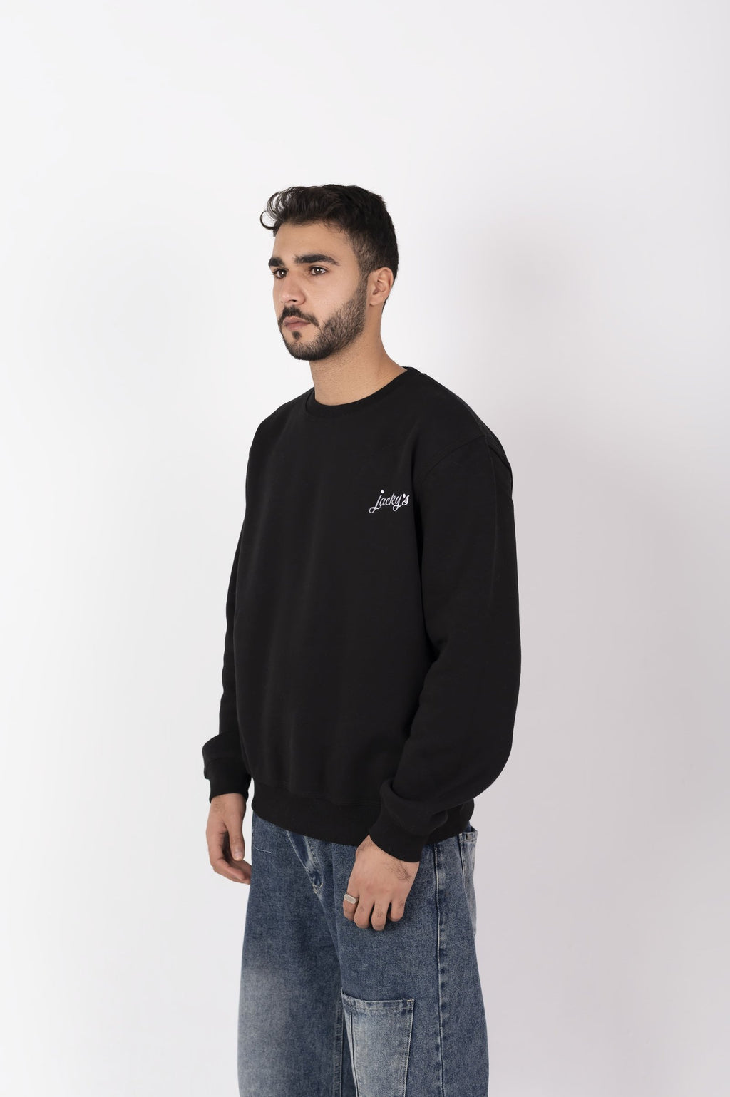 Men’s Black Basic Crewneck