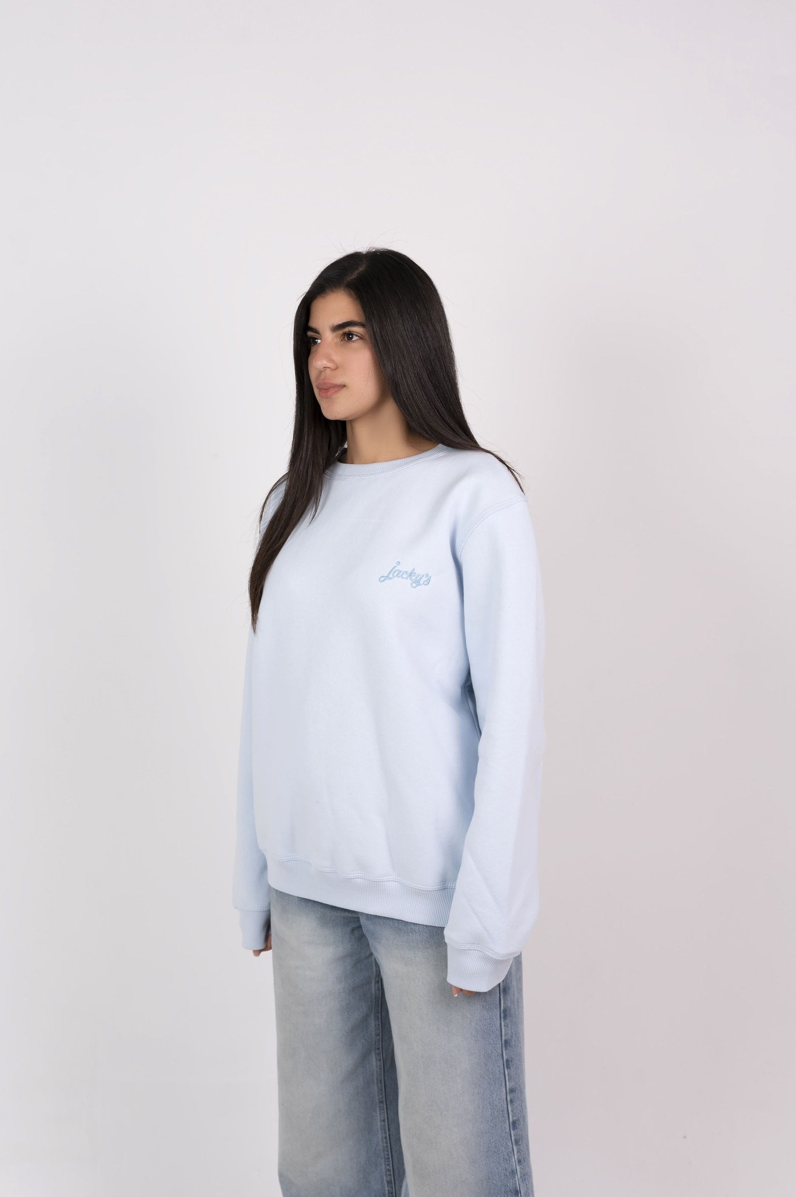 Women’s Baby Blue Basic Crewneck